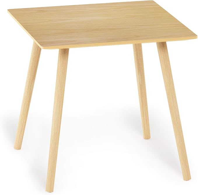 Furinno Theo Side Tables, Sqaure Small End Table with 4 Sturdy Legs, for Living Room, Oak