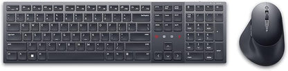 Dell KM900 Premier Collaboration Keyboard and Mouse - Zoom Touch Controls, Backlight Keyboard, Bluetooth 5.1, Radio Frequency 2.4GHz - Black