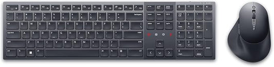 Dell KM900 Premier Collaboration Keyboard and Mouse - Zoom Touch Controls, Backlight Keyboard, Bluetooth 5.1, Radio Frequency 2.4GHz - Black