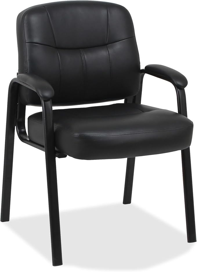 Lorell Chadwick Executive Black Leather Guest Chair