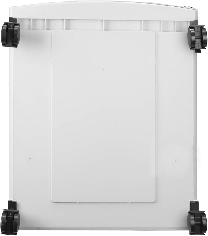 Storex Plastic One-Drawer File Cabinet – Locking Document Organizer with Casters for Home and Office, Gray, 1-Pack (61266A01C)