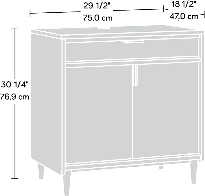 Sauder Clifford Place Library Base, Grand Walnut finish