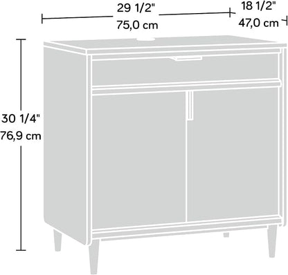 Sauder Clifford Place Library Base, Grand Walnut finish
