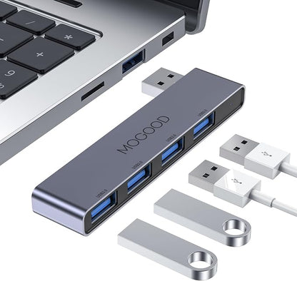 MOGOOD USB Hub 3.0 - USB Splitter & Port Expander for Laptop, Xbox, Flash Drive, HDD, Console, Printer, Camera, Keyboard, Mouse
