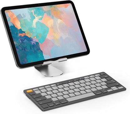 OMOTON Ultra-Slim Bluetooth Keyboard for iPad 11th/10th/9th/8th/7th, iPad Pro/Air/Mini and iPhone Series, Wireless iOS Keyboard with 12 Multimedia Keys for Office, School, Orange & Gray & Deep Gray