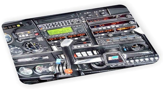 Airline Cockpit - Pilots Cockpits - Ultra Thin Non-Slip Mouse Pad Mousepad for use with Laptops, Macbooks, Travel