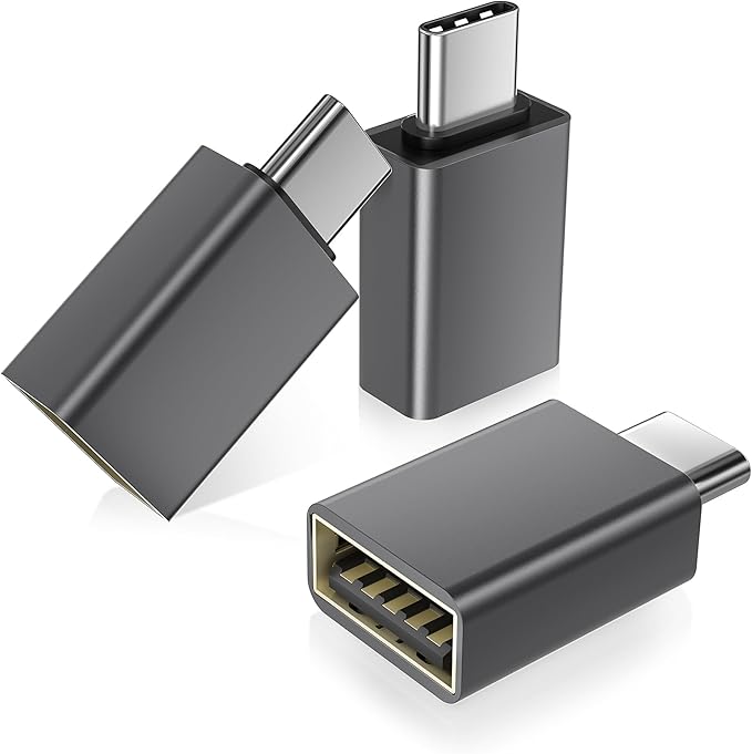 Basesailor USB C to USB Adapter 3Pack,USBC Male to A Female 3.0 OTG MacBook Pro/Air Adapter,Type C Thunderbolt 4 3 Converter for Apple iPhone 17 17e 16,Mac,iPad,Microsoft Surface,Samsung Galaxy S26