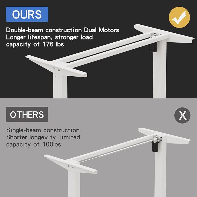 L-Shaped 59" Height Adjustable Electric Standing Desk,Height Stand Up Computer Desk,Sit and Stand Home Office Desk with Splice Board (Oak Top, White Frame)
