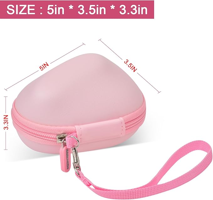 ANKHOH Case for Logitech Lift Vertical Ergonomic Mouse, Hard EVA Storage Box for Logi Wireless Bluetooth Upright Device, Travel Carrying Bag Accessories for Office (Bag Only, Pink)