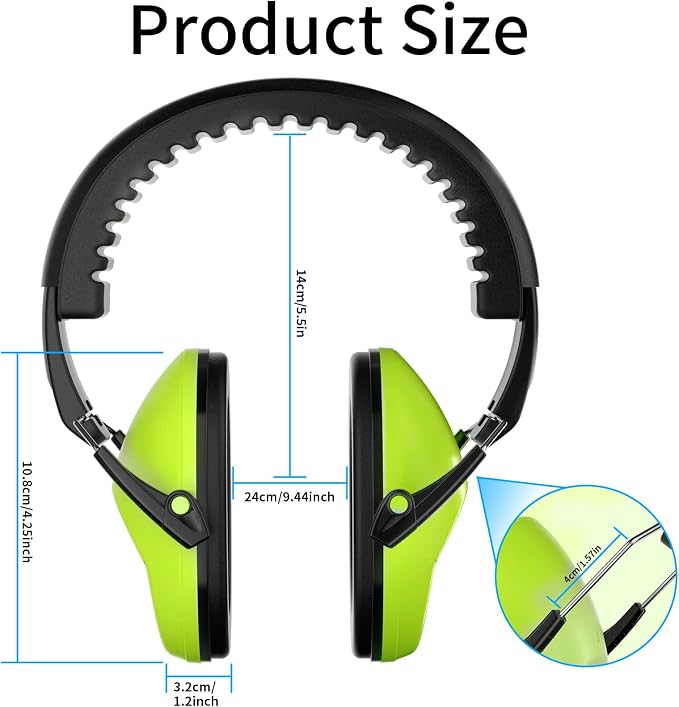 Protection Ear Muffs, Noise Reduction Safety Ear Muffs Shooting Earmuff NRR 20 dB Ear Defenders for Adults and Kids