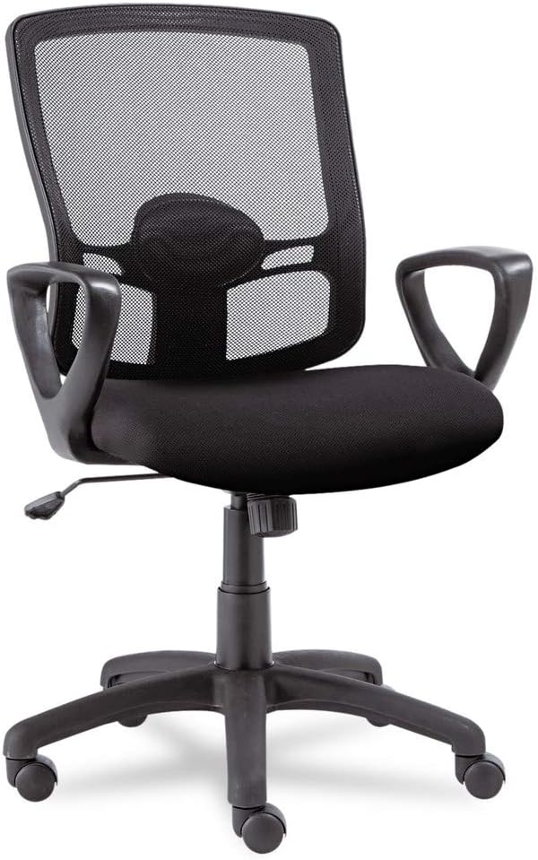 Alera Etros Series Mesh Mid-Back Chair, Supports Up to 275 Lb, 18.03" to 21.96" Seat Height, Black