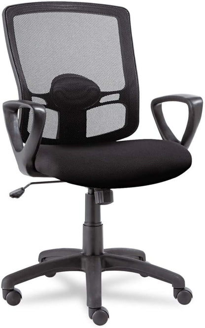 Alera Etros Series Mesh Mid-Back Chair, Supports Up to 275 Lb, 18.03" to 21.96" Seat Height, Black