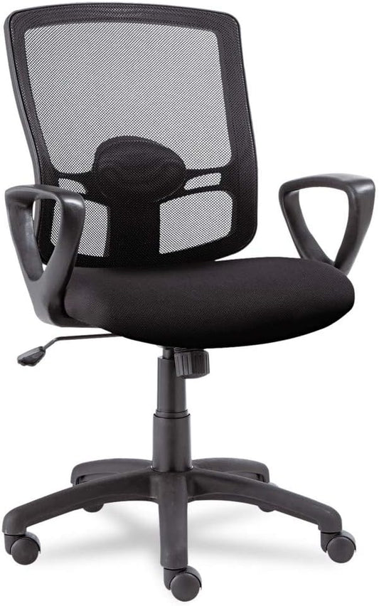 Alera Etros Series Mesh Mid-Back Chair, Supports Up to 275 Lb, 18.03" to 21.96" Seat Height, Black