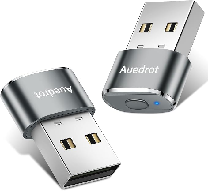AUEDROT Mouse Jiggler Undetectable Metal USB Mouse Mover with Switch Button, Automatic Mini Mouse Shaker with 2 Jiggle Modes, Plug and Play, Keep Computer/Laptop Awake, Gray, 2 PCS