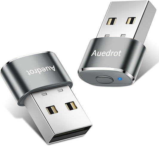 AUEDROT Mouse Jiggler Undetectable Metal USB Mouse Mover with Switch Button, Automatic Mini Mouse Shaker with 2 Jiggle Modes, Plug and Play, Keep Computer/Laptop Awake, Gray, 2 PCS