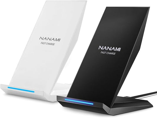Fast Wireless Charger, [2 Pack] NANAMI Wireless Charging Stand for iPhone 17/17 Air/17 Pro/17 Pro Max/16/15/14/13/12, 10W for Samsung Galaxy S26/S26+/S25/S25+/S25 Ultra/S24/S23/S22, Pixel 6/5/4XL