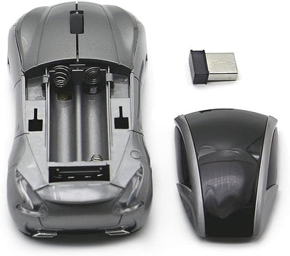 Ai5G Race Car Mouse Wireless Sports Car Shaped Mice 2.4Ghz with Led Headlight for PC Laptop