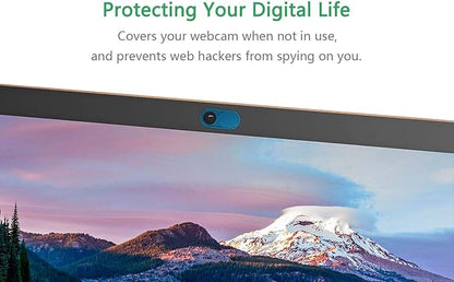CloudValley Camera Cover Slide Ultra-Thin, Blue Webcam Cover for MacBook air, Laptop, iMac, Desktop, PC, MacBook Pro, iPad, iPhone 8/7/6, Privacy Web Camera Protection [2 Packs]