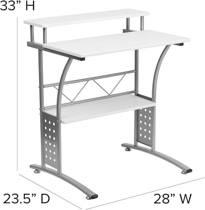 Flash Furniture Clifton White Computer Desk 28 Inch