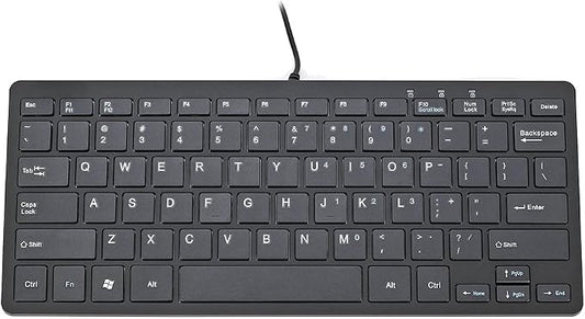 iKKEGOL USB Mini Slim Wired 78 Key Small Super Thin Compact Keyboard for Desktop Laptop PC Win 7 Mac (Black)