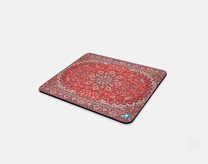 The Big Lebowski Mouse Pad - Oriental Rug Computer Mousepad, Non-Slip Neoprene Red Persian Rug Design