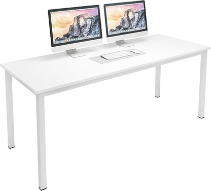 SogesHome 63 inches Computer Desk Office Desk Gaming Desk PC Desk Coner Computer Table Writing Table Workstation, for Home Office Use, White, AC3DW-160-SH