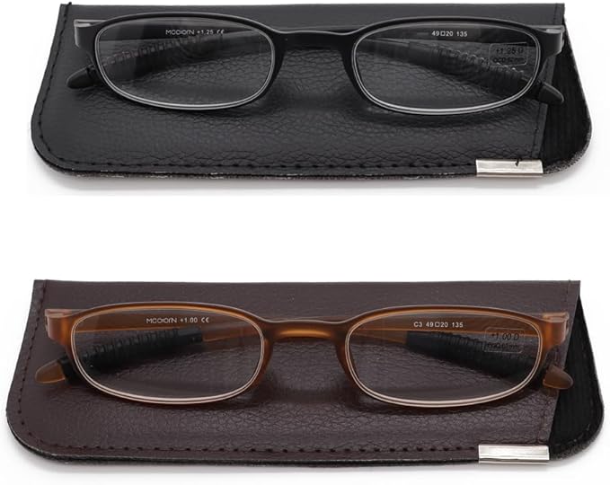 Lightweight Reading Glasses,Flexible(Memory Plastic) Readers, Men and Women
