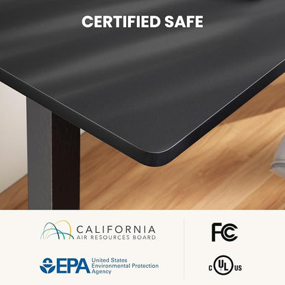 ErGear L Shaped Standing Desk, 75" x 63" Electric Adjustable Height Sit Stand Desk, Ergonomic Large Computer Table, Left & Right Interchangeable Installation, Suitable for Home Office Use, Black