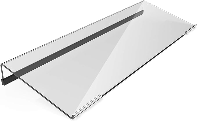 KOTEMON Acrylic Tilted Computer Keyboard Stand for Ergonomic Typing, Keyboard Tray Holder with Silicone Non-Slip Case, Clear