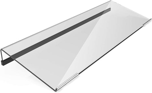 KOTEMON Acrylic Tilted Computer Keyboard Stand for Ergonomic Typing, Keyboard Tray Holder with Silicone Non-Slip Case, Clear