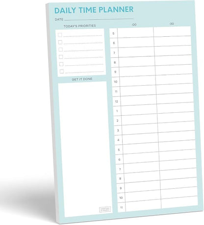 Sweetzer & Orange Time Block Planner. Undated Organizer To Do List Notepad. 7x10” Day Scheduler Productivity Task Pad. Checklist Diary, Work Journal, Appointment Pad, Daily To Do List Daybook