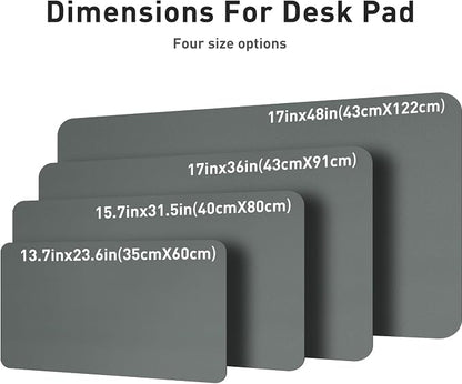 Aothia Leather Desk Pad Protector, Office Desk Mat, Large Mouse Pad, Non-Slip PU Leather Desk Blotter, Laptop Desk Pad, Waterproof Desk Writing Pad for Office and Home (Jungle Green, 31.5" x 15.7")
