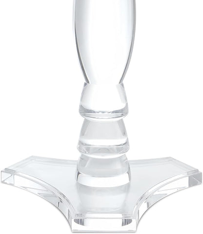 Artmaze Clear Acrylic Small End Table,Side Table for Office,Nightstand for Living Room and Bedroom, 15x15 inch，25.2 inch High