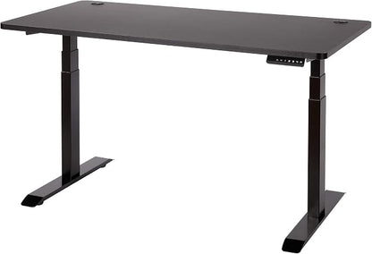 UNICOO Melamine 55.1 x 27.6 Inch Universal Table Top for Standard and Sit to Stand Height Adjustable Home and Office Desk Frames (Tabletop 55 - Black)