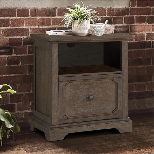 Homelegance Lateral File Cabinet with Casters, Antique Gray