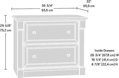 Sauder Palladia File Cabinet with 2 Drawers, Safety Mechanism, Lateral File Cabinet - Select Cherry Finish