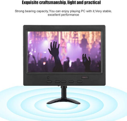 ASHATA Monitor Holder Stand, Desktop Computer Black Monitor Holder,Universal PC Accessories,ABS + Metal Material,Light Weight,for Small LCD Monitors from 7 to 11.6 Inch.
