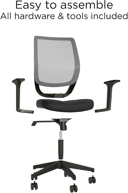 Staples Ergonomic Task Chair, Mesh, Ergonomic, Adjustable Height, Swivel