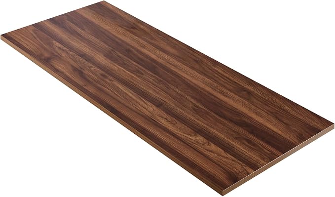 Kaboon 60x28 inches Tabletop, Solid One-Piece Desktop for Sit Stand Desk, Double Desks, L Desk DIY,Wood Countertop Home or Commercial Use,1 inch Thick, 27.56" D x 59.1" W, Dark Walnut