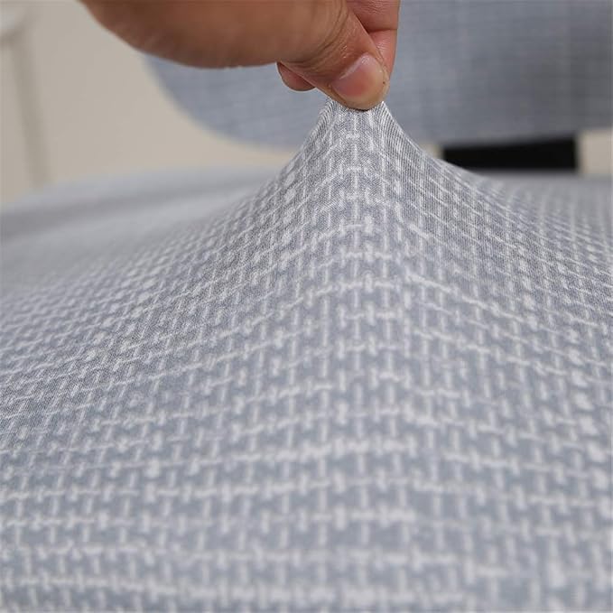 Jinzio Computer Office Chair Cover - Split Protective & Stretchable Cloth Polyester Universal Desk Task Chair Chair Covers Stretch Rotating Chair Slipcover, Light Grey