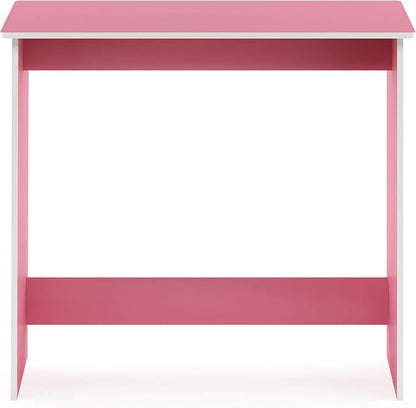 FURINNO Simplistic Study Table, Pink, 15.5 in x 31.5 in x 29.75 in (D x W x H)
