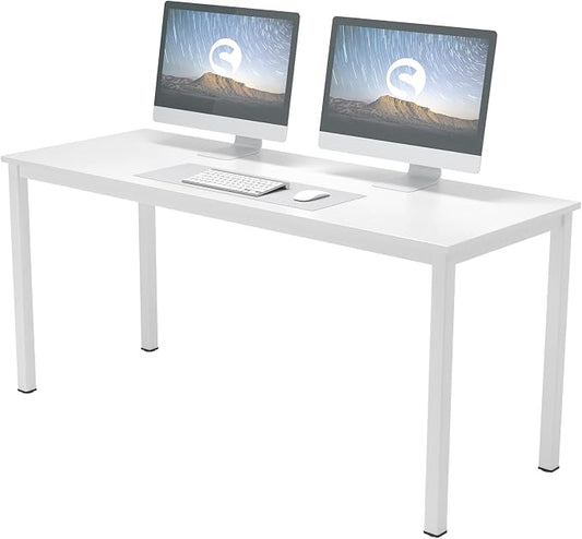 SogesHome 63inches Computer Desk PC Desk Office Desk Workstation for Home Office Use Writing Table, White