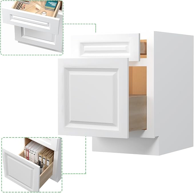 ROOMTEC 2 Drawer File Cabinet with Soft-Close Design, Under Desk Filing Cabinets for Home Office, RTA Small Office File Cabinets for Storage and Organization