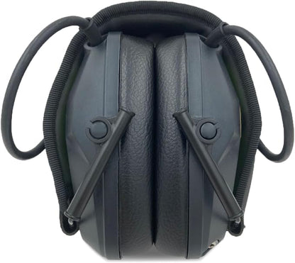 Electronic Ear Muffs - Gun Range Ear Protection, Retractable, Portable, Lightweight, Microphone Earplugs for Shooting Ear Protection