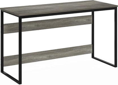 Furinno Moretti Modern Lifestyle Enhanced Study Desk 52 Inch, 52-Inch, French Oak Grey
