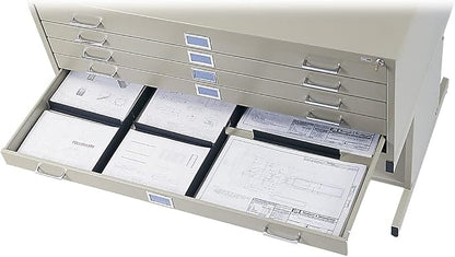 Safco Products 4998TSR Flat File for 48" W x 36" D Documents, 5-Drawer (Additional Options Sold Separately), Tropic Sand
