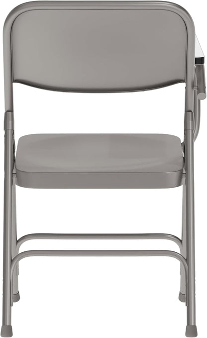 Flash Furniture Rutherford Steel Folding Chair with Right Handed Tablet Arm, Commercial Foldable Conference Room Tablet Arm Chair, Set of 2, Gray