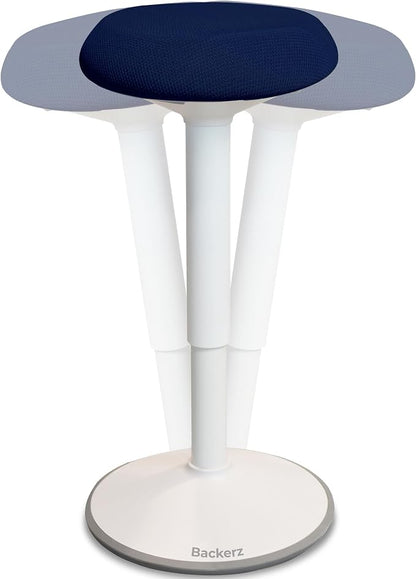 Standing Desk Stool Chair, Height Adjustable Stool 21-31 inch for Office and Classroom, Swivel seat, Anti-Slip Bottom Ergonomic Wobble Stool with Rocking Motion, Blue