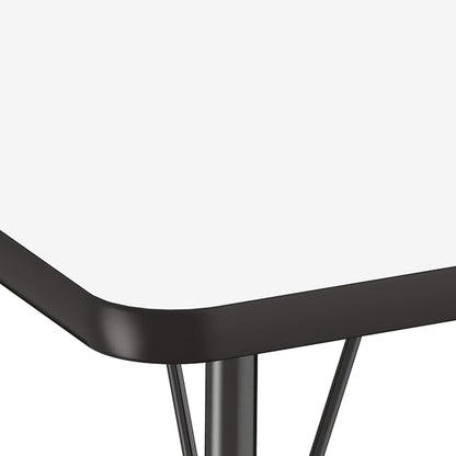 FDP Dry-Erase Rectangle Activity School and Office Table (30 x 60 inch), Standard Legs with Swivel Glides, Adjustable Height 19-30 inches; Quick Ship Single Box - Whiteboard Top and Black Edge