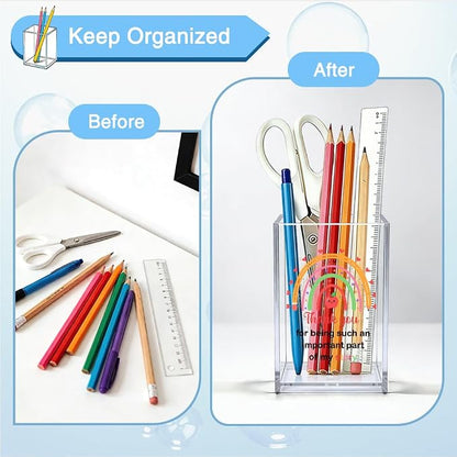 Thank You for Being Such an Important Part of My Story Rainbow Acrylic Pencil Pen Holder Organizer, Office Desk Organizer, Appreciation Leaving Gifts for Mentor Teacher Educator Tutor